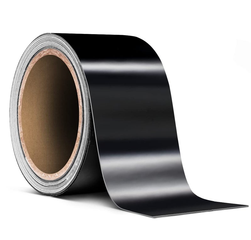 NoMore Chrome Black Vinyl Overlay Wrap BlackOut Strips 2 Inch x 20ft Roll DIY Satin Matte Black