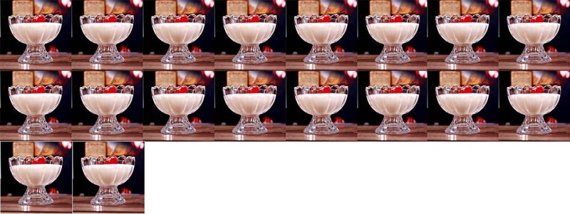 AFAST Stylish Ice Cream Bowl for Ice Cream, Dessert and Pudding, Clear, 100 Ml, 9.5 X 9.5 X 8, Pack of 18 - Image 1