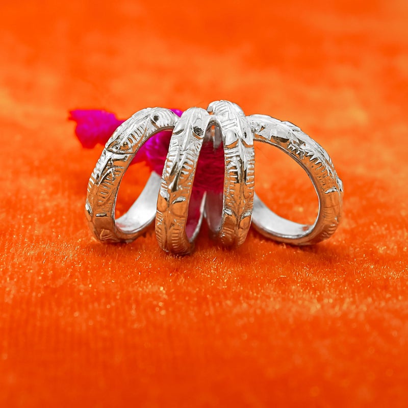 Vail Creations Silver Solid Toe Ring for Women - Image 4
