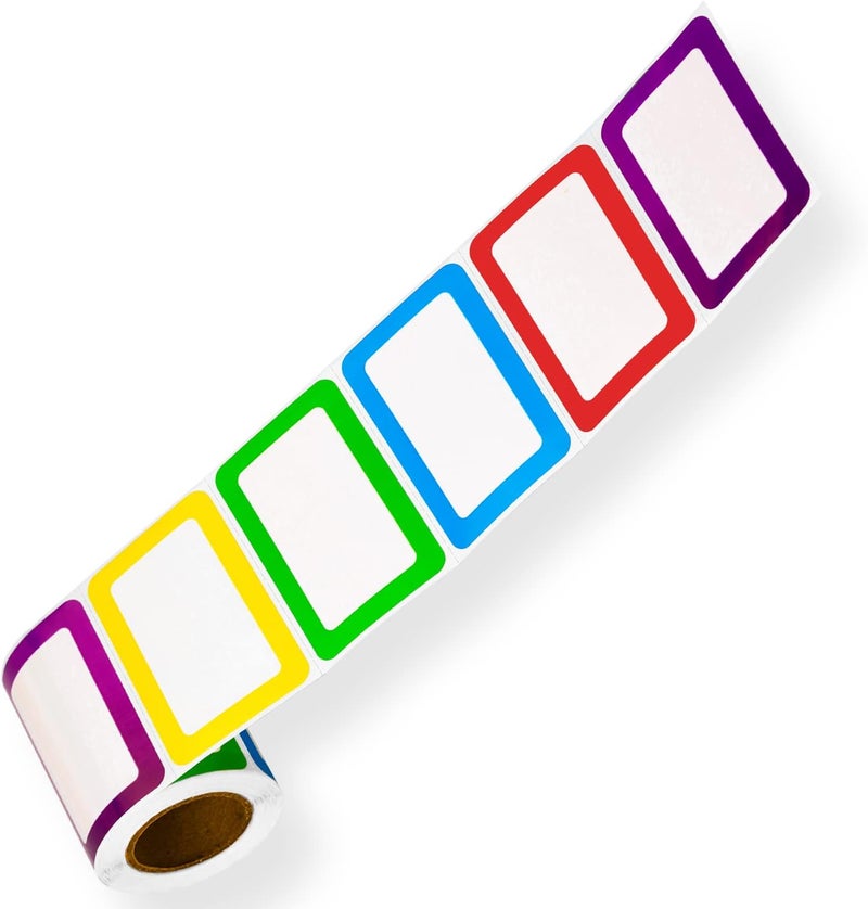 Methdic 5 Colors Name Tags Stickers 400 Labels for Office, Meeting, School, Teachers and Mailing - Image 1