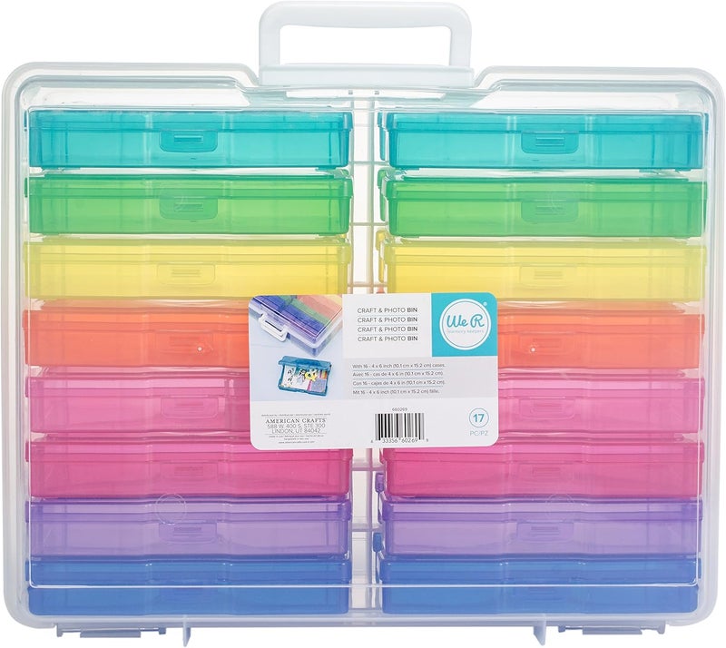 We R Memory Keepers Craft Storage Bins with 16 Mini Bins - Multi-Colored Organizer - Image 1