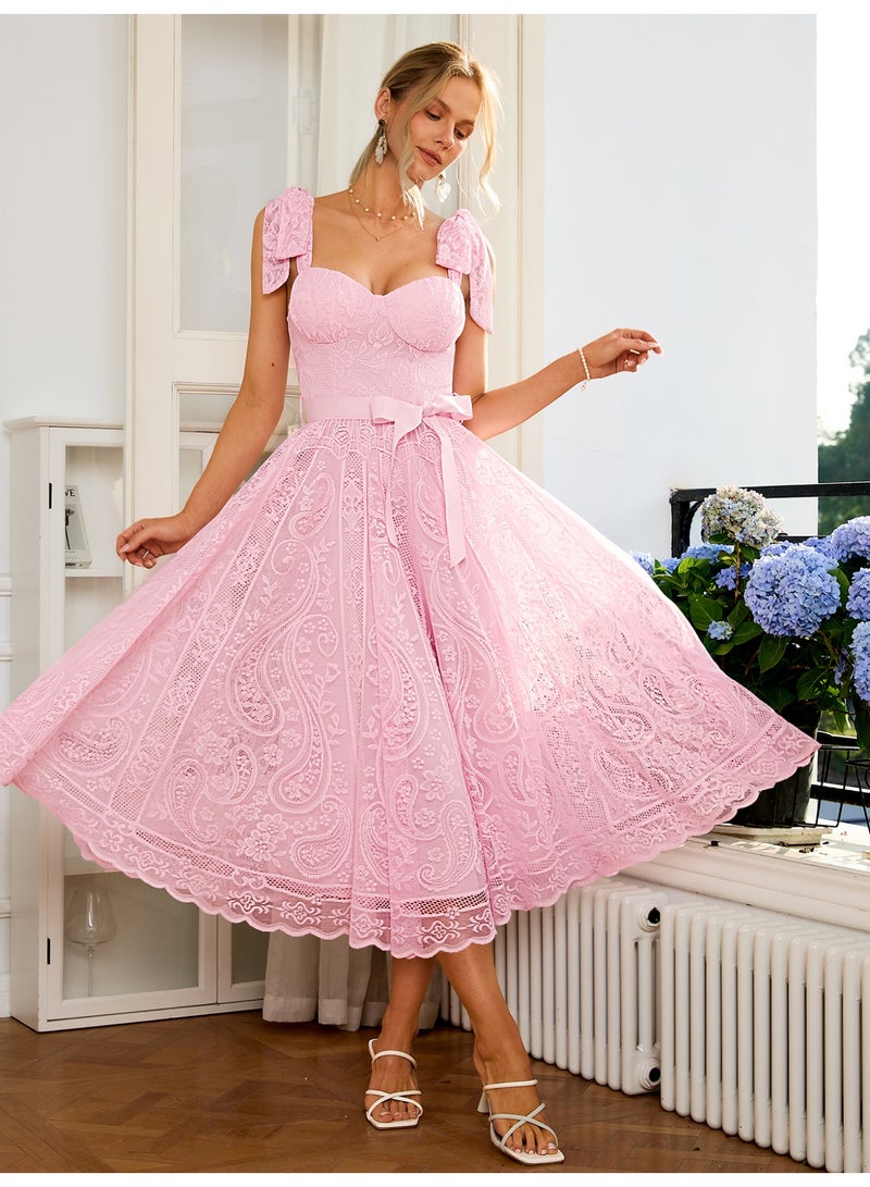 SIMPLEE Women's Summer Elegant DressLight & Comfortable Lightweight Cotton Blend Perfect for Outings  - Image 3