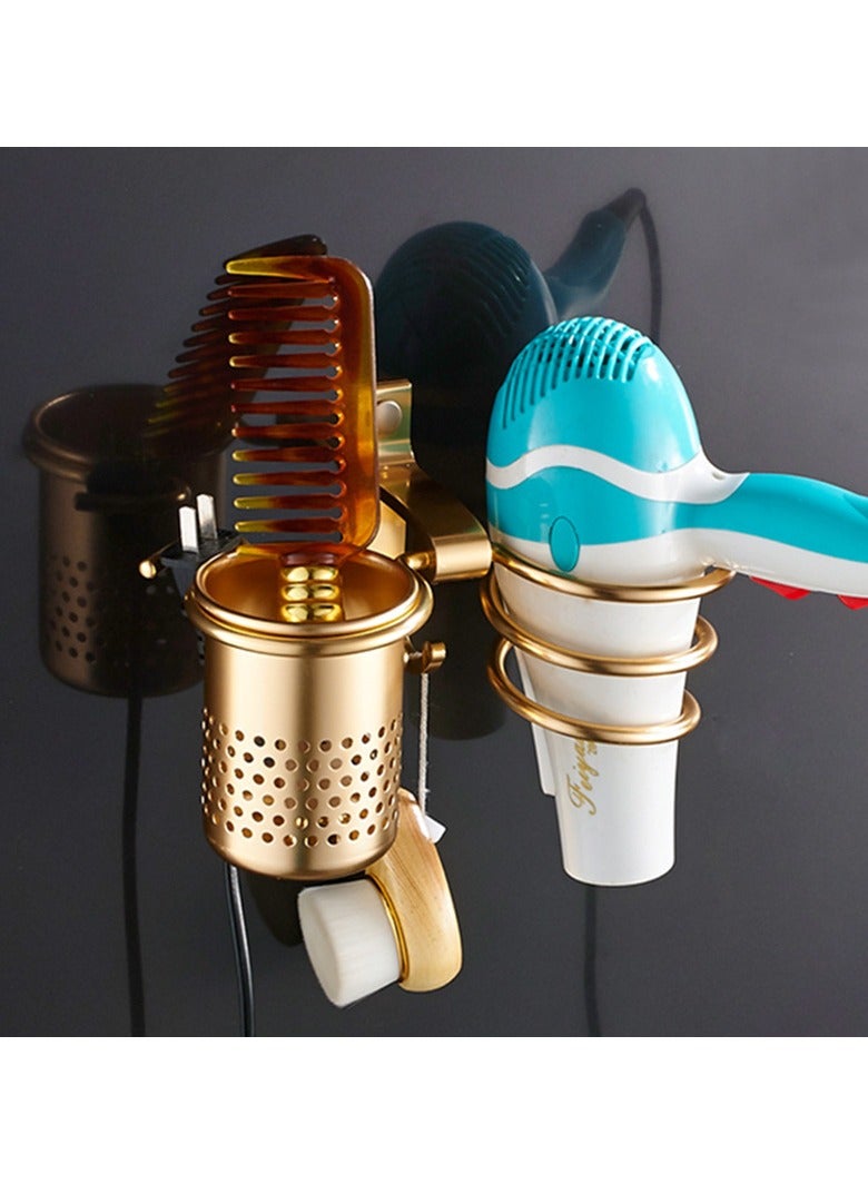 Loquat Gold Hair Dryer Stand, No Punching F Tube Vertical