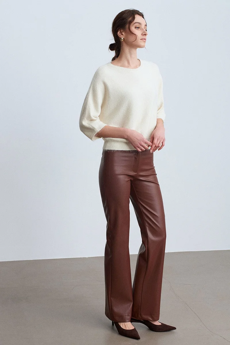 Dilvin Cream Natural DILVIN Women's Wool Blend Sweater for Women | Best Price UAE