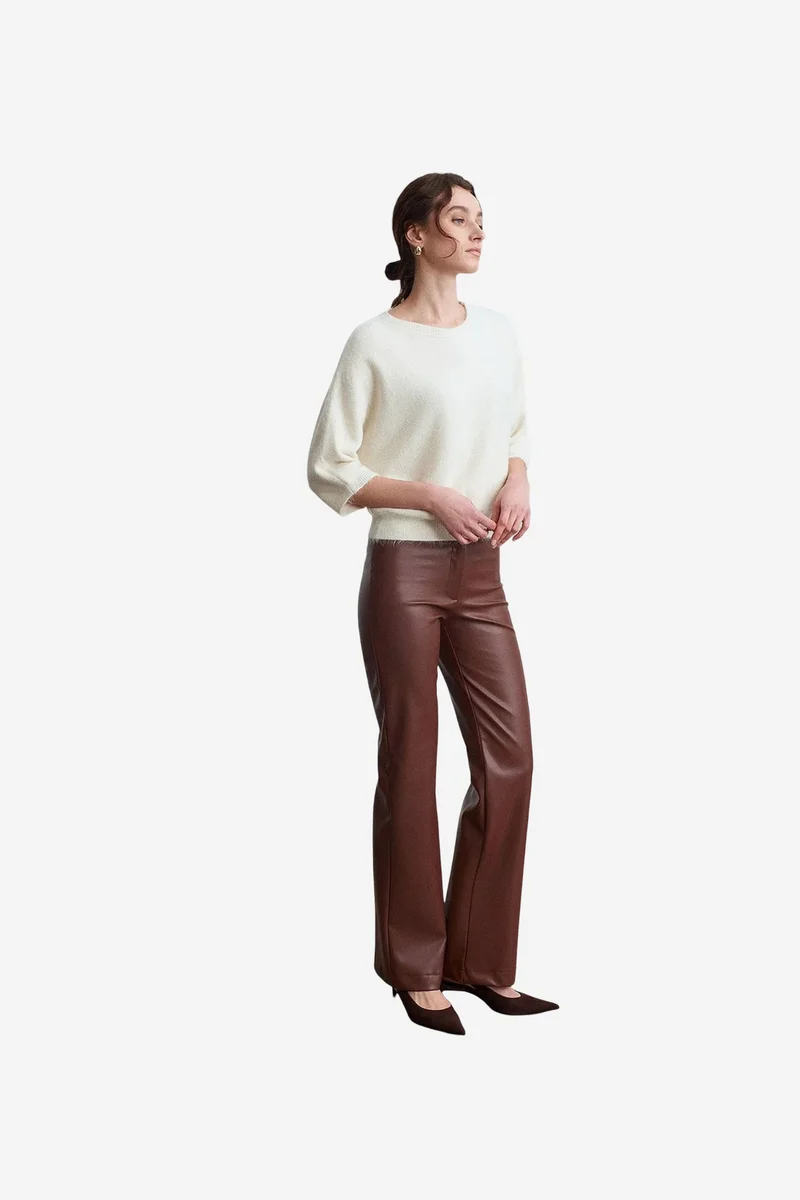 Dilvin Cream Natural DILVIN Women's Wool Blend Sweater for Women | Best Price UAE