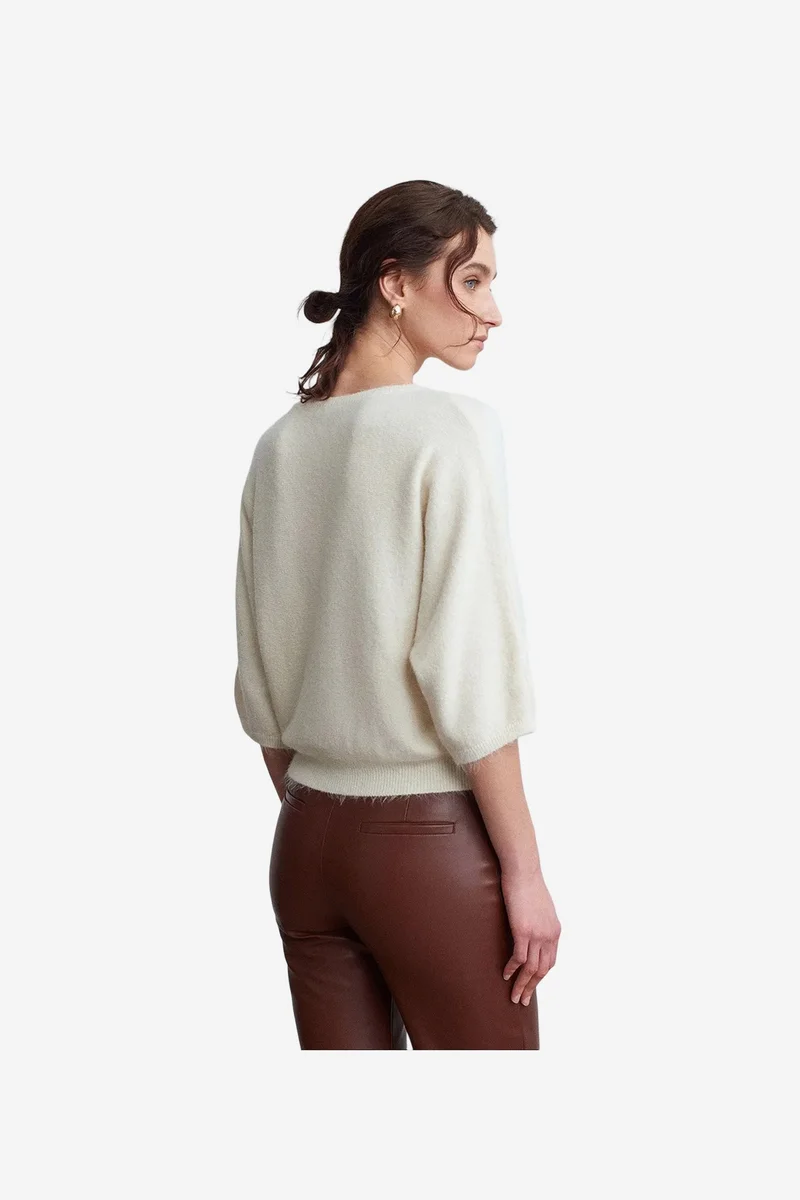 Dilvin Cream Natural DILVIN Women's Wool Blend Sweater for Women | Best Price UAE