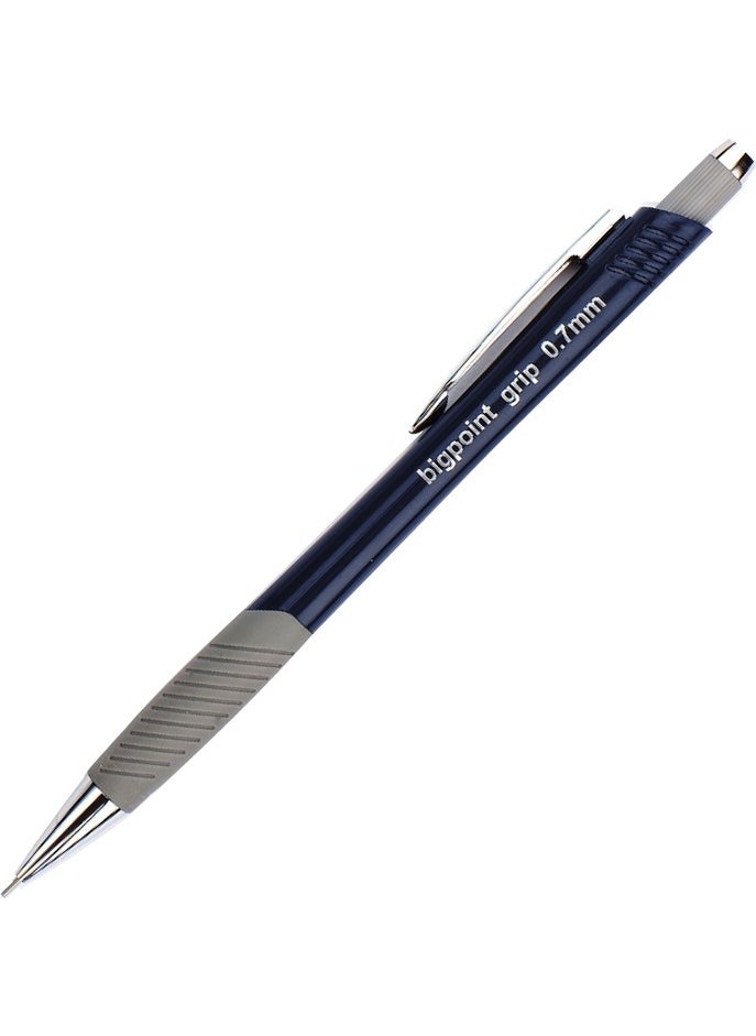 Bigpoint - | Grip Mechanical Pencil, Concealable Metal Tip, Soft Body Mechanical Tip Pencil, 0.7 Mm, Navy Blue - Image 1