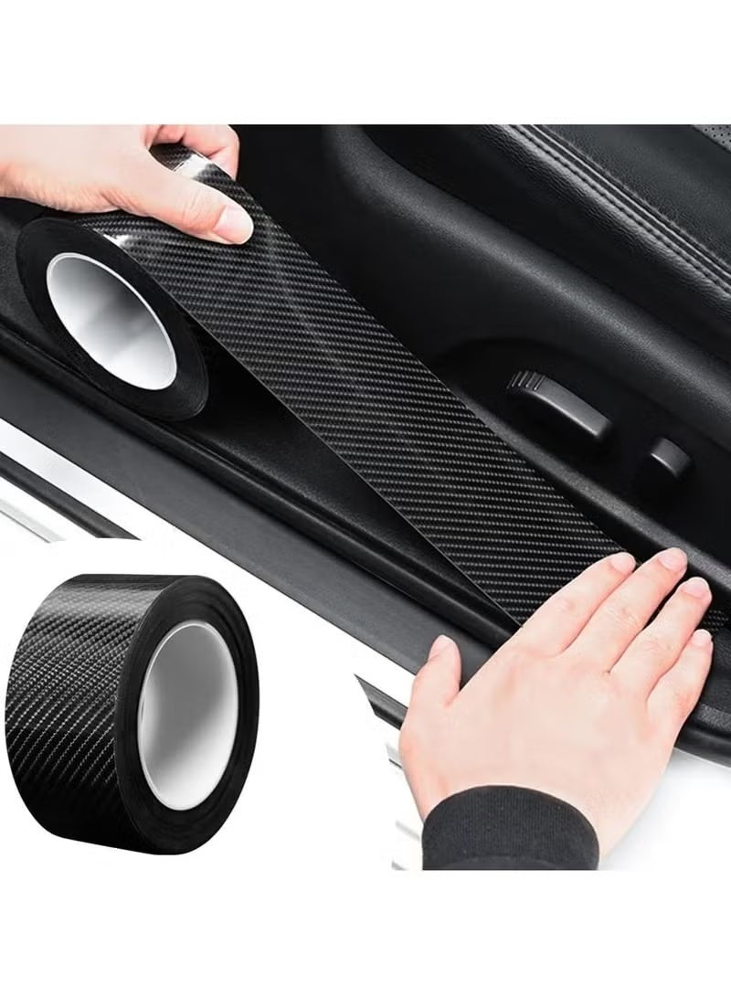 Anti-Scratch Anti-Collision Adhesive Strip Car Door Edge Guard Protector Strip Car Door Scuff Plate Protectors Black Matte Tape for Rear Bumper/Door - Image 1