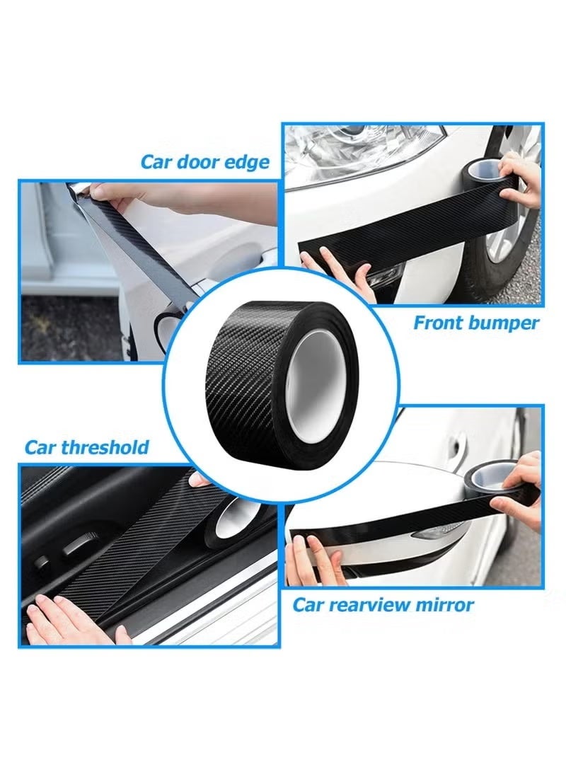 Anti-Scratch Anti-Collision Adhesive Strip Car Door Edge Guard Protector Strip Car Door Scuff Plate Protectors Black Matte Tape for Rear Bumper/Door - Image 3