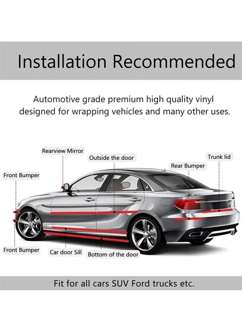 Anti-Scratch Anti-Collision Adhesive Strip Car Door Edge Guard Protector Strip Car Door Scuff Plate Protectors Black Matte Tape for Rear Bumper/Door - Image 5