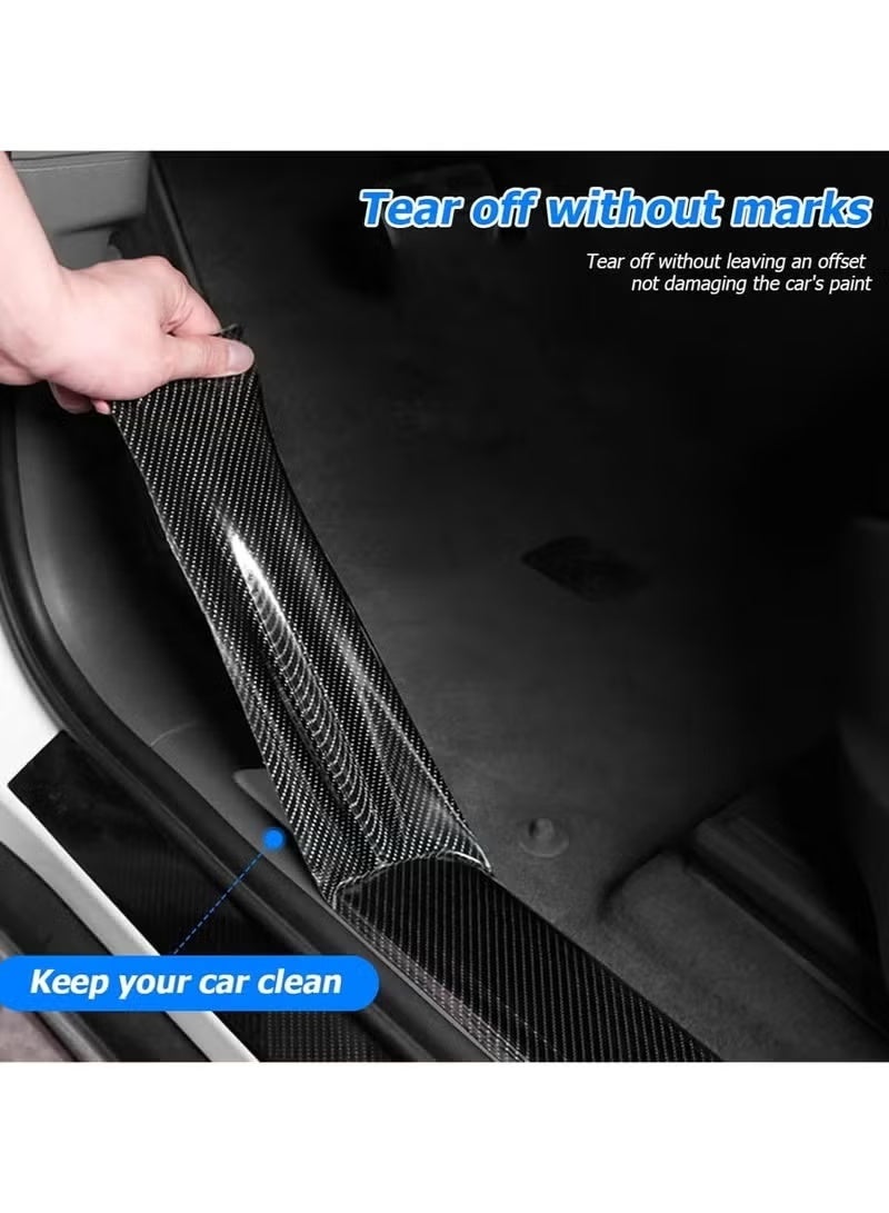 Anti-Scratch Anti-Collision Adhesive Strip Car Door Edge Guard Protector Strip Car Door Scuff Plate Protectors Black Matte Tape for Rear Bumper/Door - Image 4