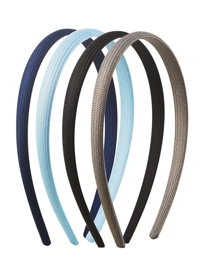 minihope Women's Classics Shoestring Fabric Headband for All Hair Types Beautiful Design for Instant Style Hair Accessories for Women, Men, Boys, and Girls 5 Count (Pack of 1) Medium Size - Image 1