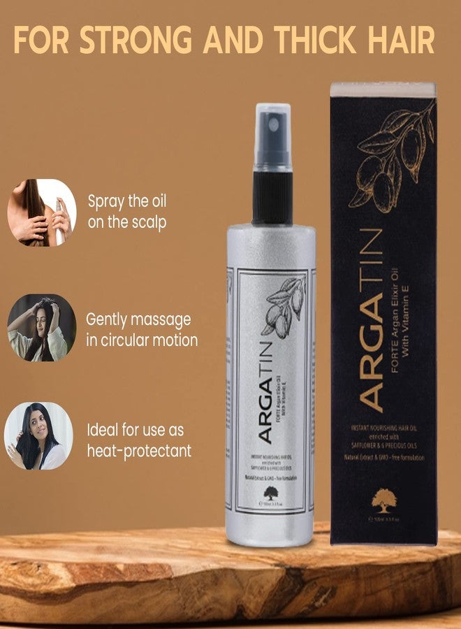 Argatin Forte Argan Elixir Oil with Vitamin E |For Hair Nourishment of Hair|Reduces Hair Fall |For Dry Damaged and Frizzy Hair 100ml - Image 4