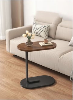 XiuWoo Small Side Table, C Shaped End Table for Sofa and Bed, TV Tray Table with Metal Frame for Couch, Living Room, Bedroom  - Image 1
