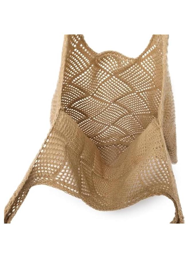 HOOKOR Crochet Bags for Women Summer Beach Tote Bag, Aesthetic Tote Bag, Hand Shoulder Bag,Women's Totes Knit Bag  - Image 5