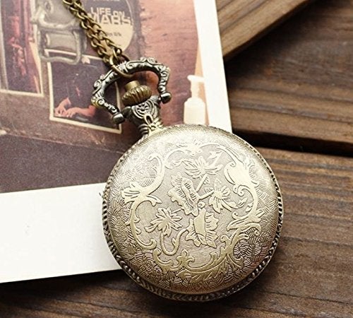 Infinite U Retro Ancient Sailboat/Warships/Pirate Ship Pendant Quartz Pocket Watch Long Necklace with Gift Bag for Men/Women - Image 3