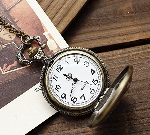Infinite U Retro Ancient Sailboat/Warships/Pirate Ship Pendant Quartz Pocket Watch Long Necklace with Gift Bag for Men/Women - Image 4