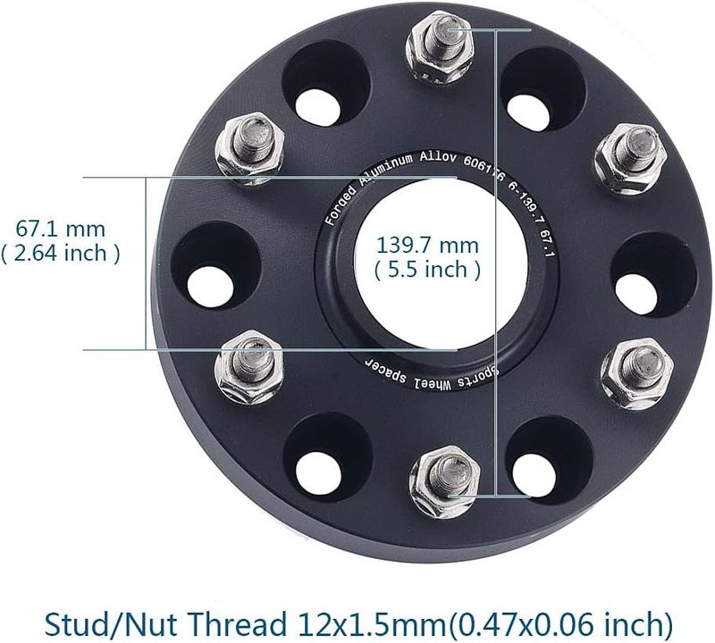 DEMULAX 2pcs Car Wheel Spacer Adapter Set - Image 2