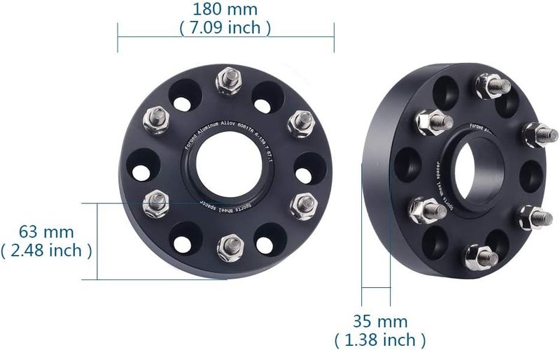DEMULAX 2pcs Car Wheel Spacer Adapter Set - Image 3