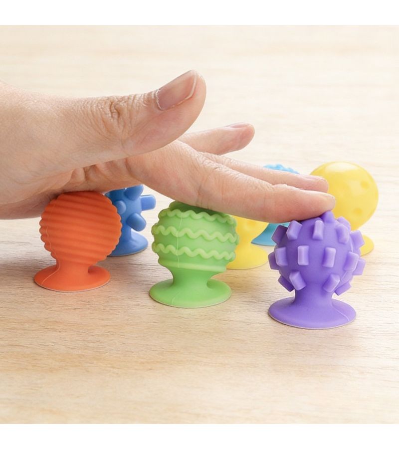 4pcs Random Color Sensory Fidget Tools Textured Push Press Finger Relax Set - Image 2