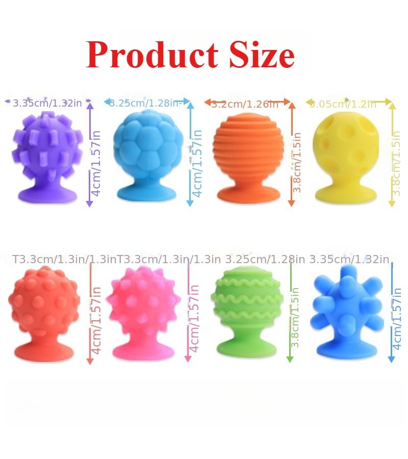 4pcs Random Color Sensory Fidget Tools Textured Push Press Finger Relax Set - Image 5