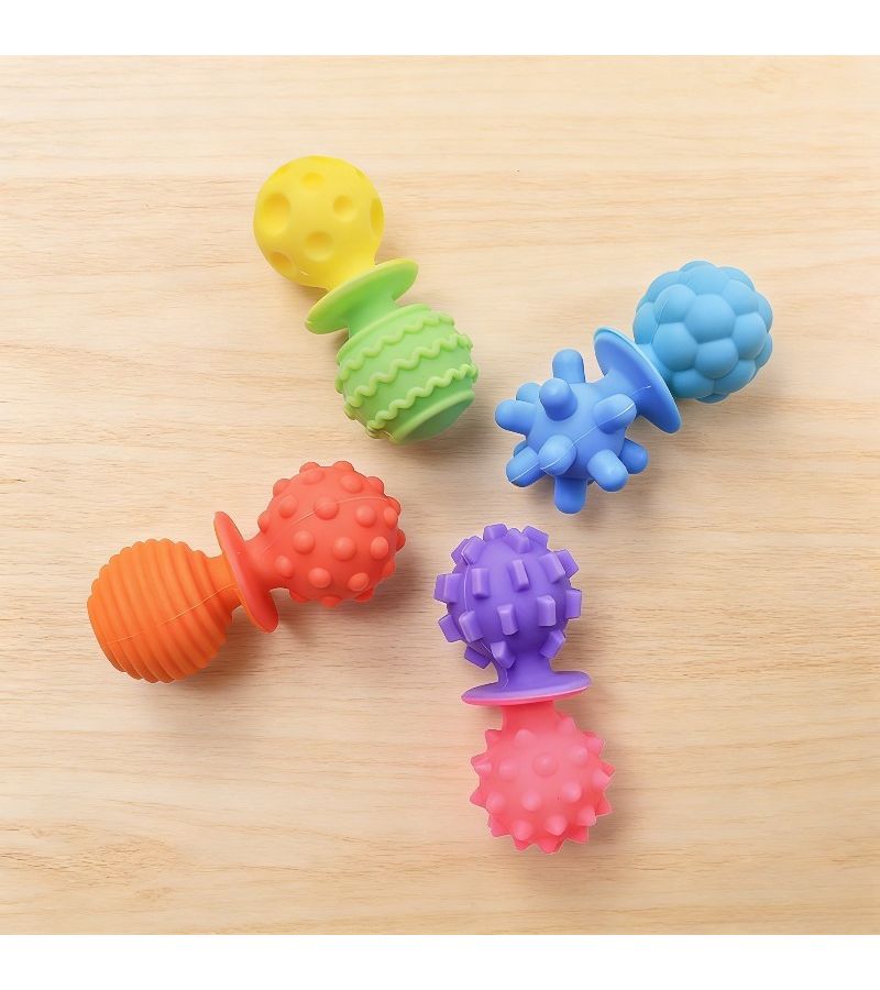 4pcs Random Color Sensory Fidget Tools Textured Push Press Finger Relax Set - Image 3