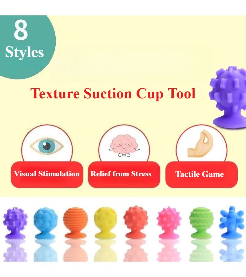 4pcs Random Color Sensory Fidget Tools Textured Push Press Finger Relax Set - Image 4