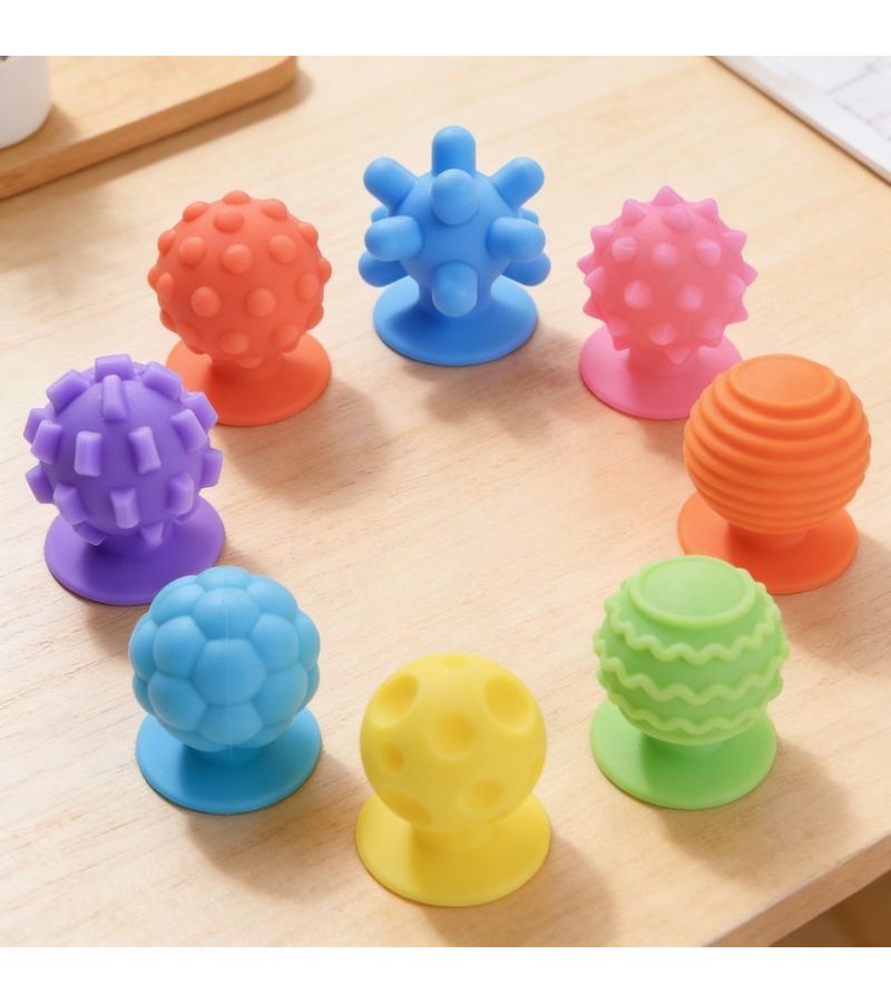 4pcs Random Color Sensory Fidget Tools Textured Push Press Finger Relax Set - Image 1
