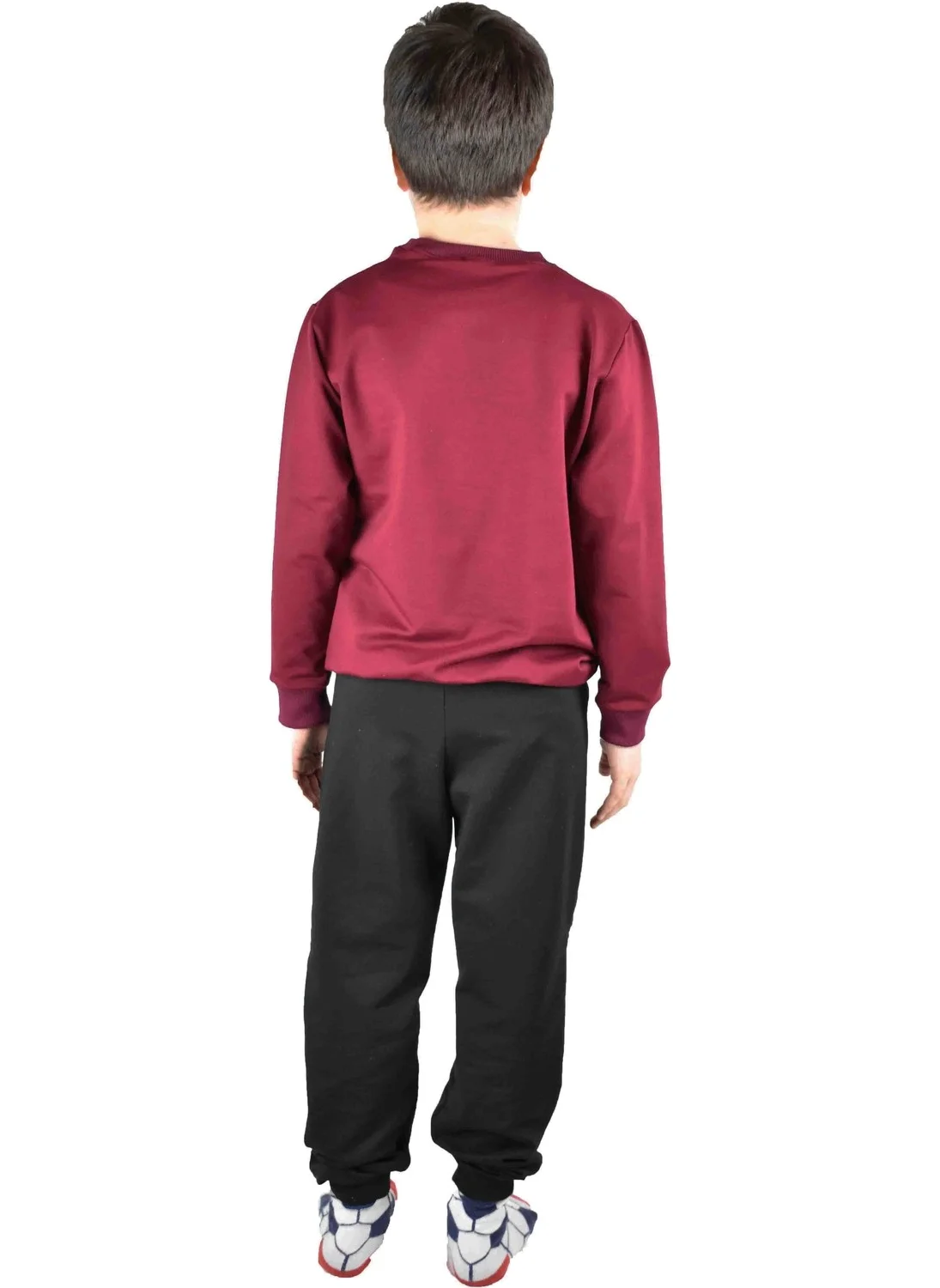 Bluence Men's Waiter Printed Claret Red Cotton Tracksuit Set