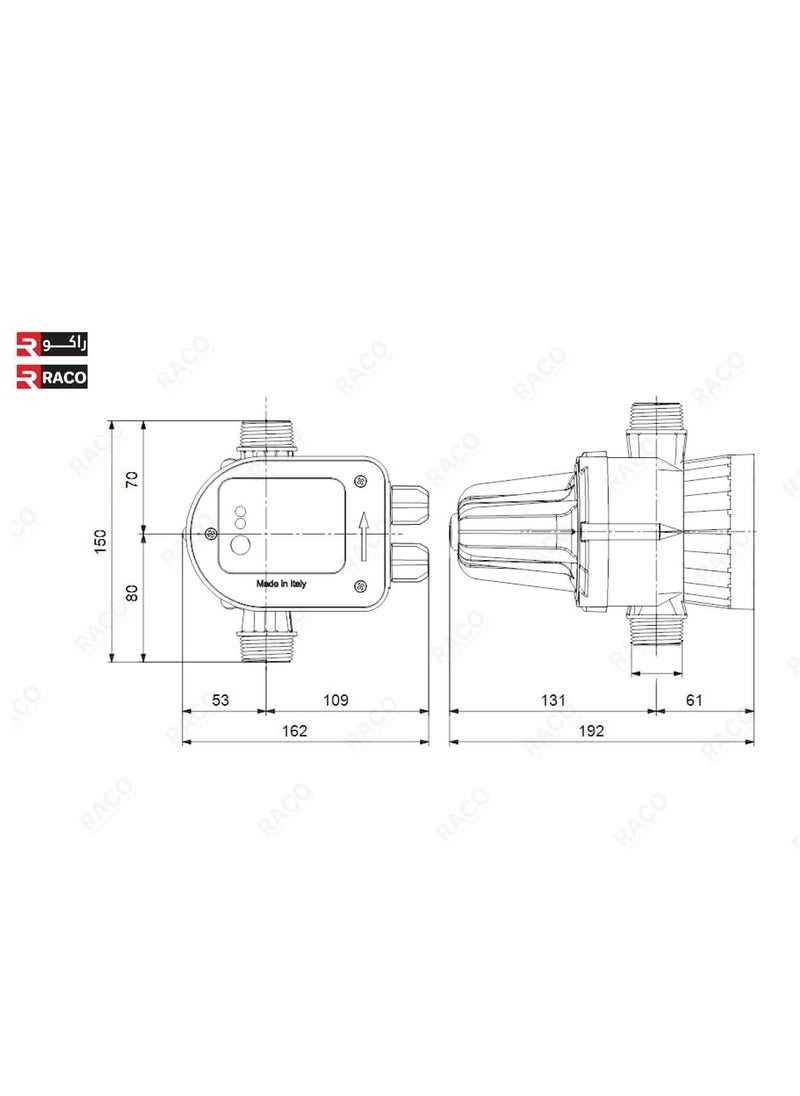 Grundfos RACO Grundfos PM START Electronic Pressure Control Kit Automatic Start/Stop Pressure Manager Made in Italy  - Image 4