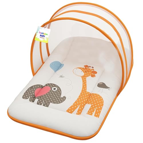 Toddylon Baby Bed New Born Bedding Set | Mattress | Mosquito Net | Insect Protector | Baby Beds | Infants | Carry Bag | Essentials (0-6 Months) - Image 1