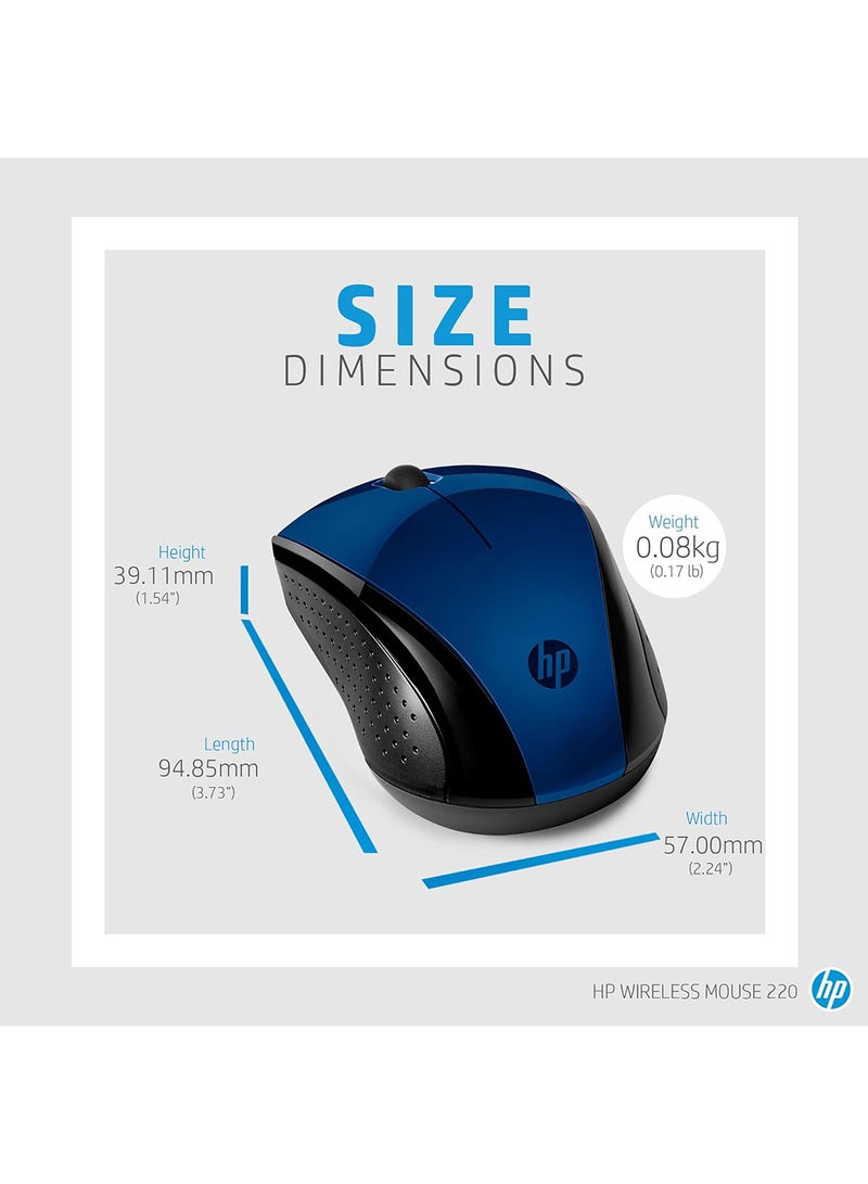 HP ماوس لاسلكي 220 لوميير أزرق - Image 4