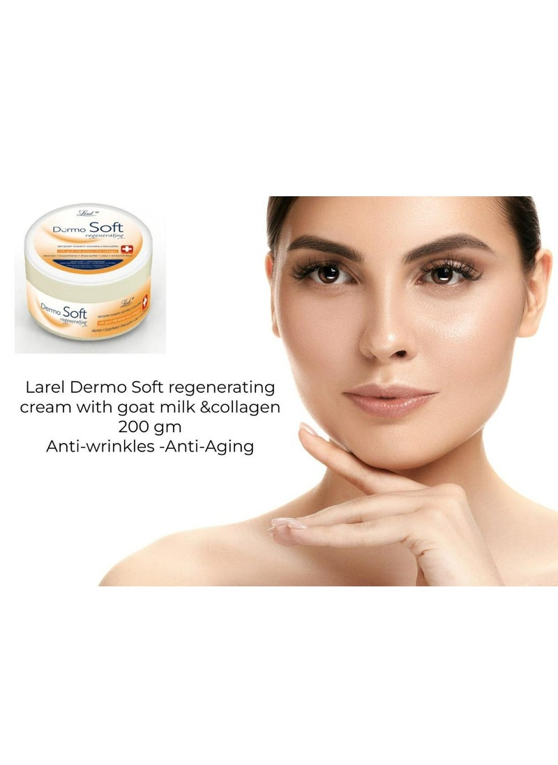 larel - larel dermo soft regenerating cream with goat milk extract and collagen (200 ml) - Image 1