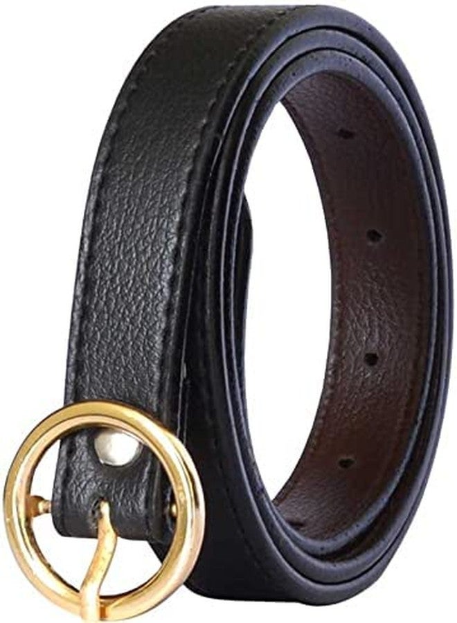 VTFlair Black And Brown Combo Women Casual Black Artificial Leather Belt,Belt for Jeans, Colour Black, Party & Casual Wear Ladies belt for women Ladies Belt for jeans - Image 4