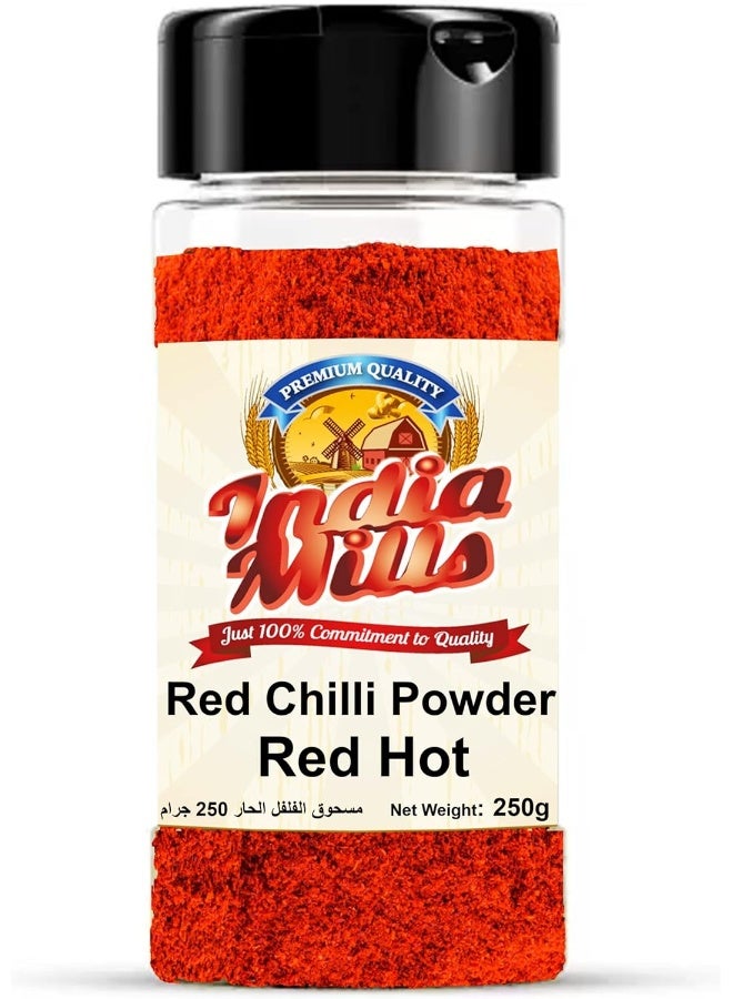 INDIA MILLS Red Chilli Powder Jar - Hot 250G - Image 1