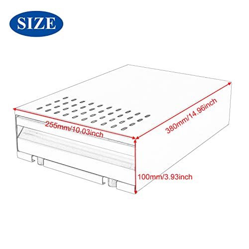 DIBTSA Espresso Knock Box Drawer, Stainless Steel Pull-Out Style Coffee Grounds Powder Container Bin for Cafes Restaurant Home Bar, Large, 14.96 x 10.03 x 3.93 inch (Black) - Image 2