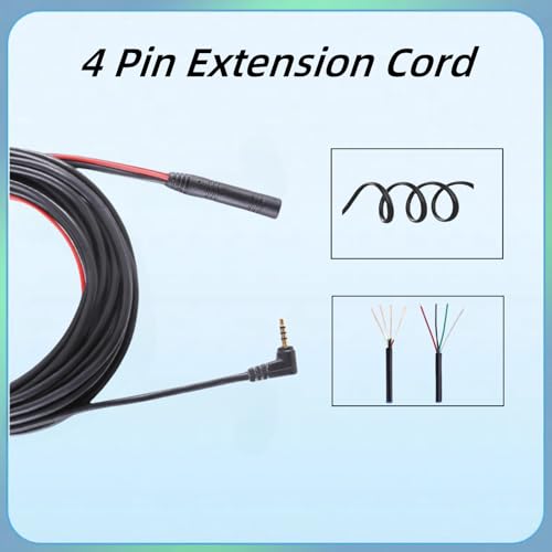 Epronic 2.5mm to 4Pin Dash Cam Cable (6M/19.68Ft 4PIN), Car Rear View Camera Extension Cord for Dash Cam Carplay Screen Plug and Play Replacement Cable Support AHD1080P 720P Vehicle Backup Camera - Image 4