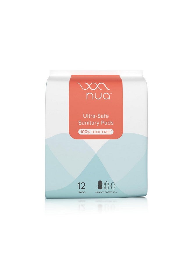 نوا فوط صحية فائقة الأمان | 12 فوطة ذات تدفق ثقيل - مقاس XL+ | عبوة فائقة التوفير | مقاومة للتسرب وخالية من السموم - Image 1