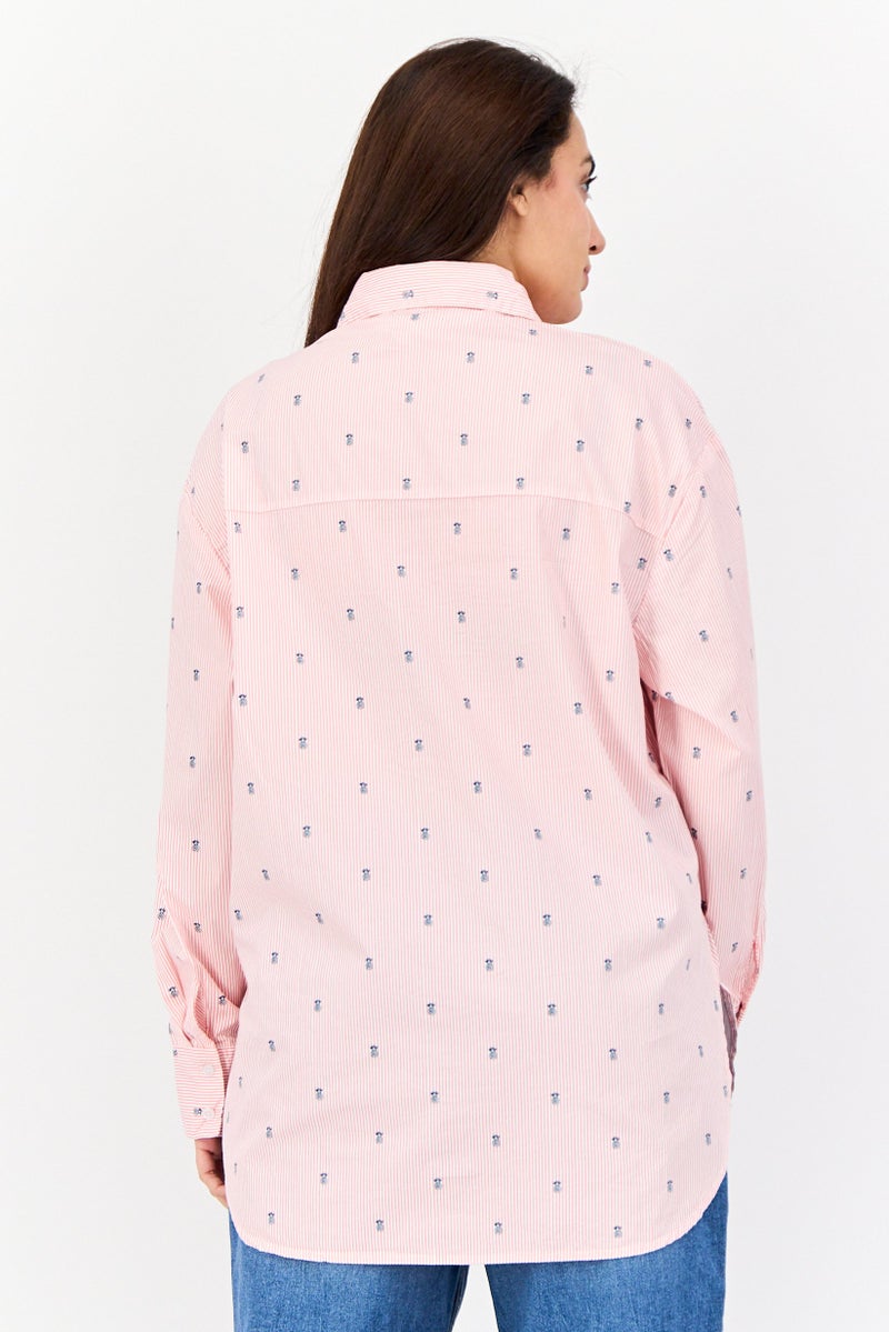 XOXO Women Regular Fit Stripe Long Sleeve Shirt, Multicolor - Image 3