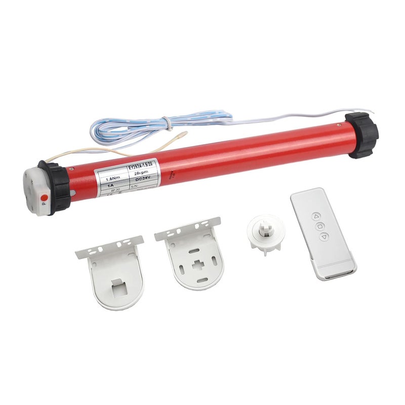 Rollerhouse DIY 24V DC Tubular Roller Blind Motor Kit EY2524 15Nm Smart Shade Motor with Remote Control ONLY for 112 38mm Shade Tubes Requires External 24V Power Adapter Not Rechargeable - Image 2