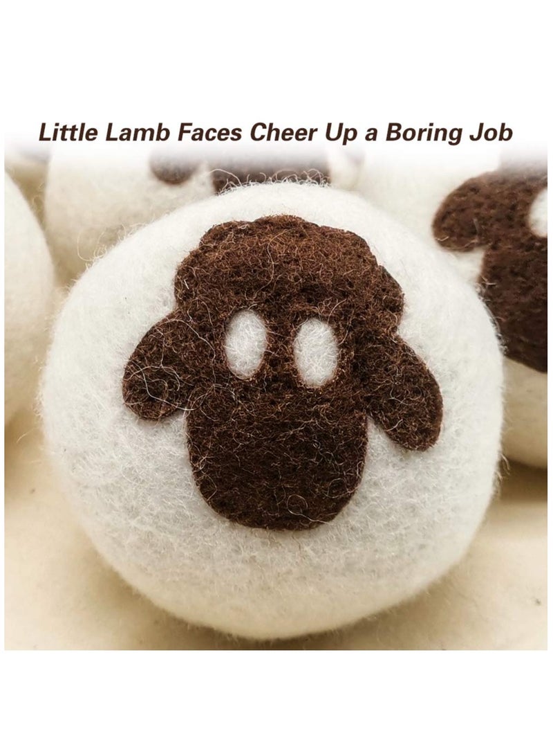 Tumble Dryer Balls, 6 Pack Wool Dryer Balls for Laundry, XL Size Reusable Laundry, Reduce Drying Time, Wrinkles and Static, Soften Fabric, Reduce Tangle and Make Clothes Fluffy, White for Tumble Dryer - Image 3