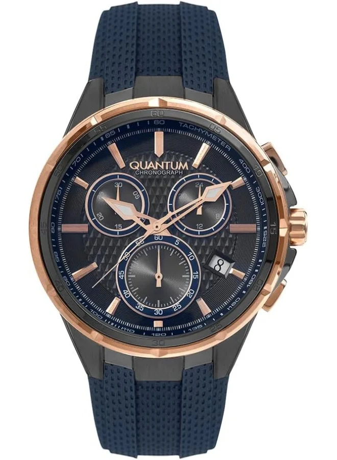 كوانتوم Quantum Men's Quartz Movement Watch, Chronograph Display and Silicone Strap - PWG953.069