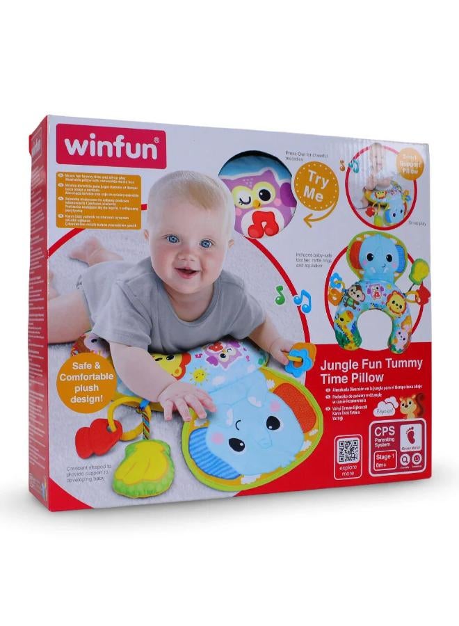WinFun Jungle Fun Tummy Time Pillow – Elephant - Image 2