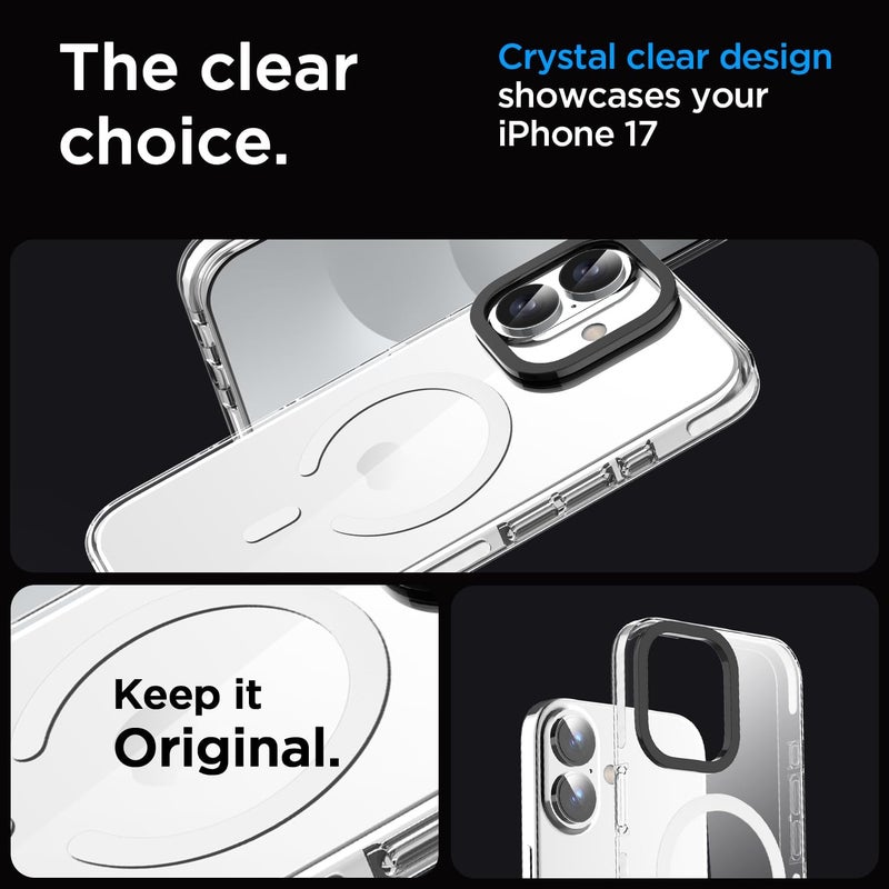 AICase Clear Phone Case for iPhone 17 Compatible with Magsafe, Slim Thin Lightweight Transparent [Non-Yellowing] Vibrant Design Protective Phone Case - Image 3