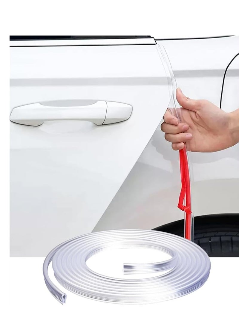 Excefore Car Door Edge Guards 5m Transparent Sealed Door Edge Protection Anti-Collision Protector Strips Guards Clear Anti-Scratch Trim Molding Auto Accessories Universal for Most Cars - Image 1