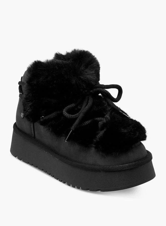 Flora Bella By Shoexpress Women Faux Fur Ankle Boots