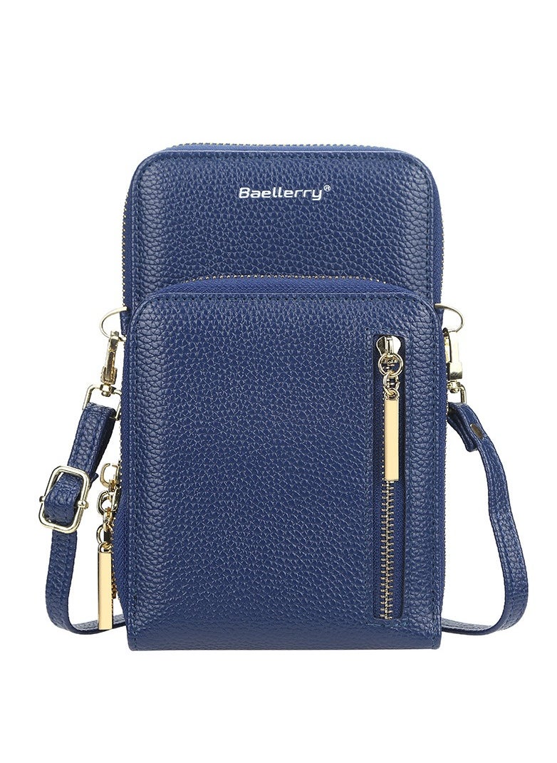 baellerry Crossbody Mobile Phone Wallet With Shoulder Strap Blue  - Image 1