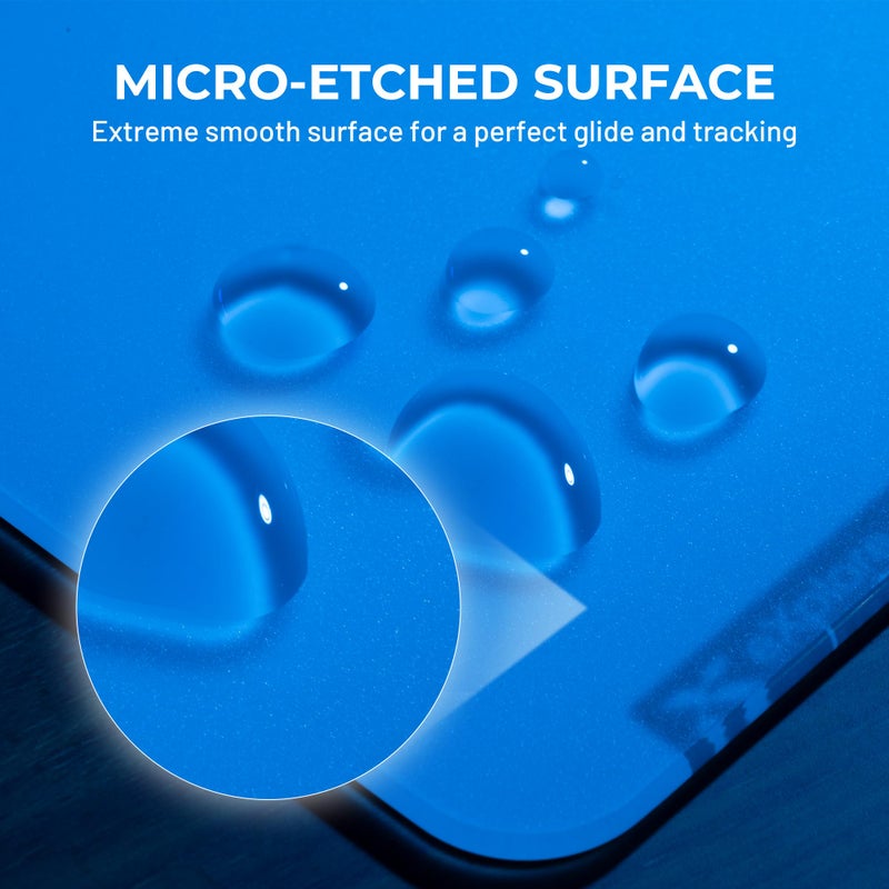 GMKWTL XVX White Glass Mouse Pad 4.0, Hard Mousepad for Gaming,Ultra-Smooth Micro-Etched Surface with Non-Slip Rubber Base(410mm*310mm) - Image 3