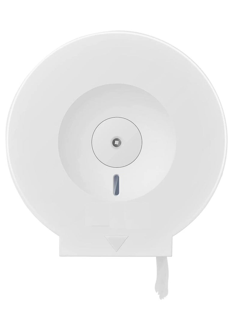vsell24 Large Wall Mount Round Toilet Paper Tissue Dispenser Bathroom Kitchen Toilet WHite  - Image 2