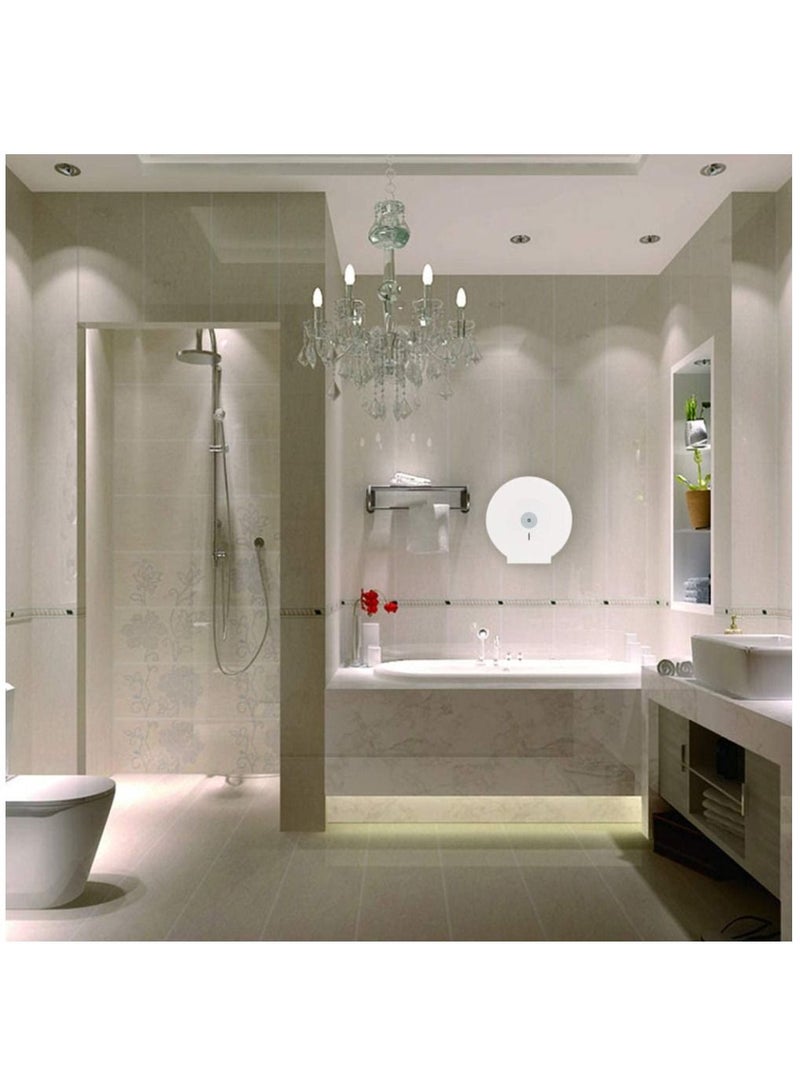 vsell24 Large Wall Mount Round Toilet Paper Tissue Dispenser Bathroom Kitchen Toilet WHite  - Image 5